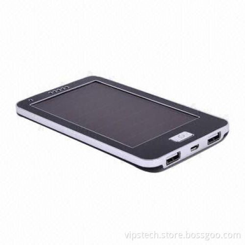 Solar mobile phone charger with 4,500mAh real capacity, used for iPhone/Samsung/Nokia